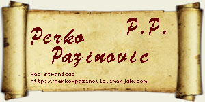 Perko Pažinović vizit kartica